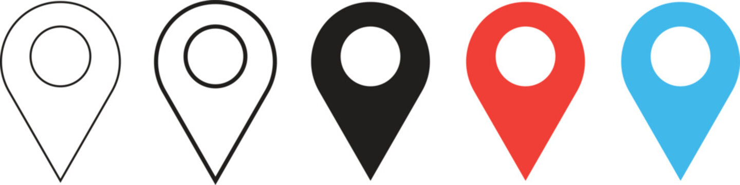 Location pin of maps icon design