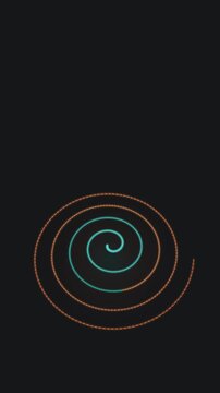 Glowing spiral graphic on dark background