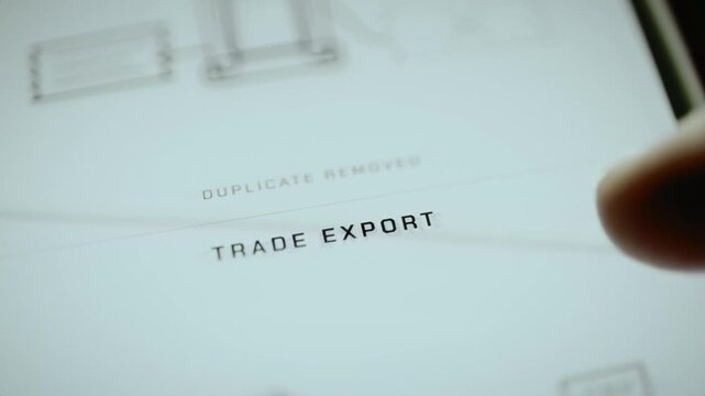 Trade export illustration sends document toward CSV folder