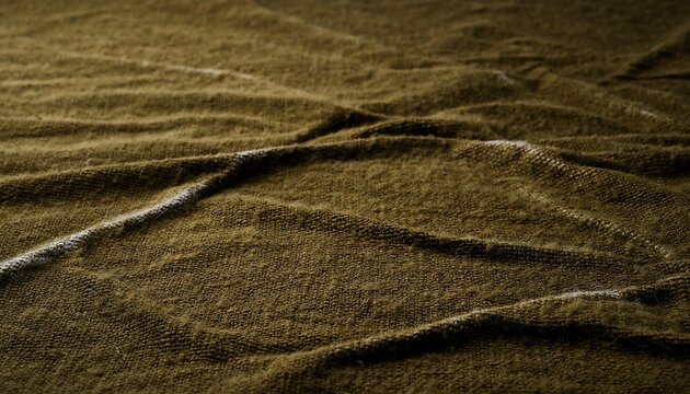 autumn brown wool textile fabric background with soft folds and creases for cozy seasonal design projects