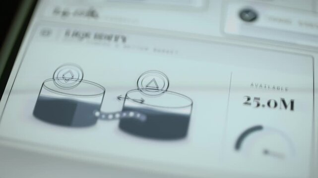 Available liquidity shifts beside connected token reservoirs