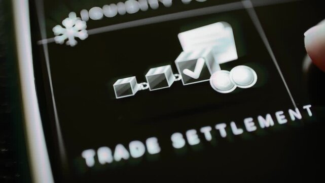 Trade settlement blocks lead to checked document