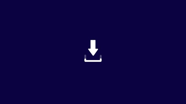 Minimalist download animation: smooth digital interface for web and app ui