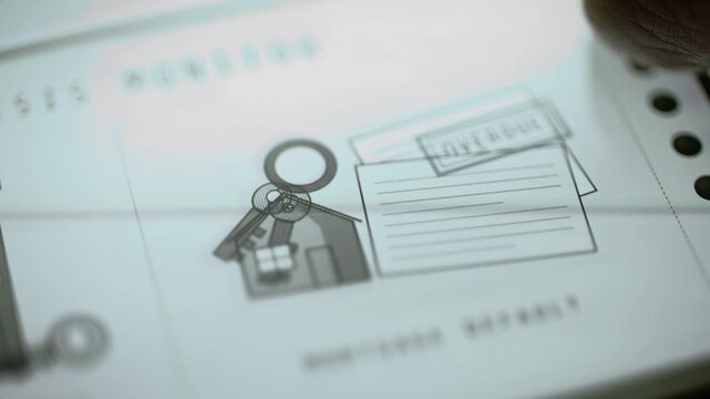 Overdue papers and house keys depict mortgage default