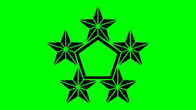 star illustration video animation rating best symbol silhouette quality logo icon icon review success award ranking sign business five outline 5 customer gold for green screen footage