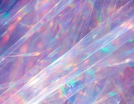 Abstract holographic background with iridescent texture and light reflections