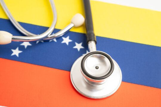 Venezuela flag with stethoscope, Business and finance.