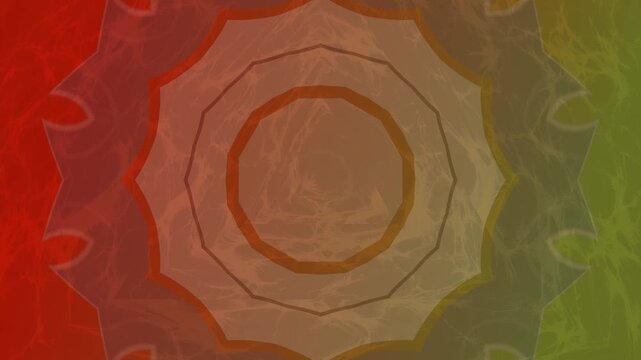 Symmetrical abstract mandala pattern with earthy tones