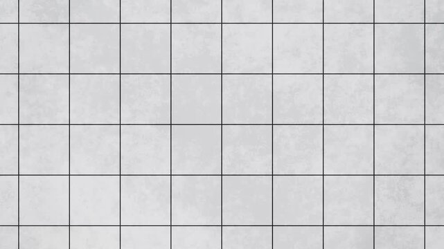 Square marble tiles texture background. Clean ceramic tile wall. Perfect for Modern Interior Projects, Kitchen Counters, Shower Walls and Floors, and product displays. 4k footage