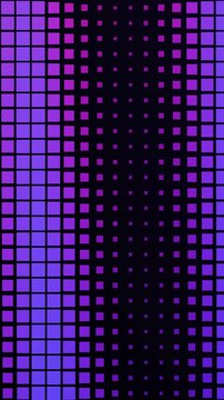 Onda de puntos brillantes animada violeta y magenta con zoom lento
