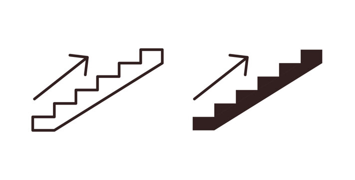 Next steps icon flat outline in black