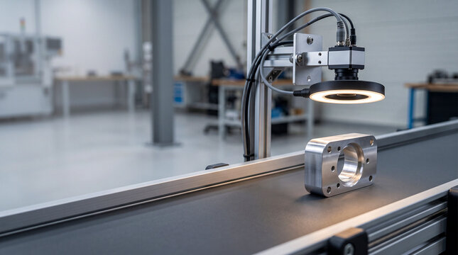Automated machine vision inspecting a precision-machined aluminum component