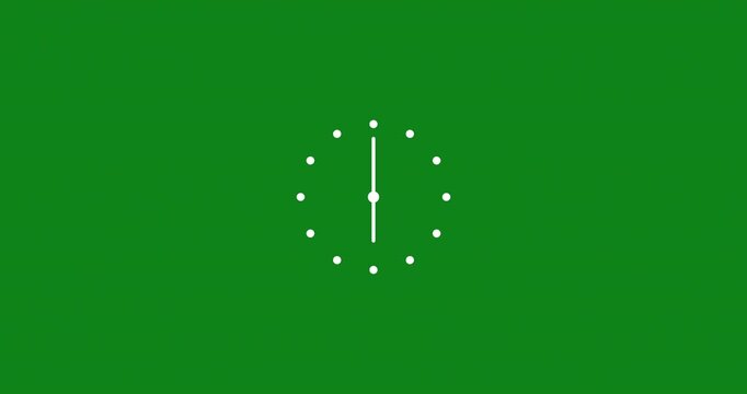 Time passing analog clock, green screen time lapse, motion graphics animation, seamless 4K loop