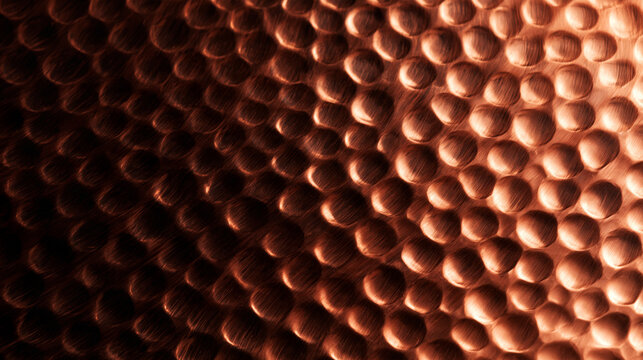 Hammered Copper Metal Surface Texture Background
