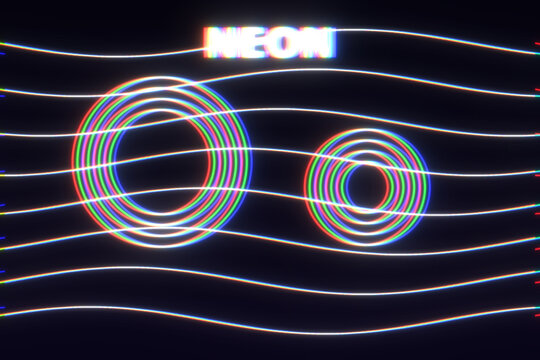 Chromatic neon glow rgb split background