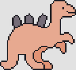 Pixel Art Stegosaurus Dinosaur Vector Graphic © yusufmatra