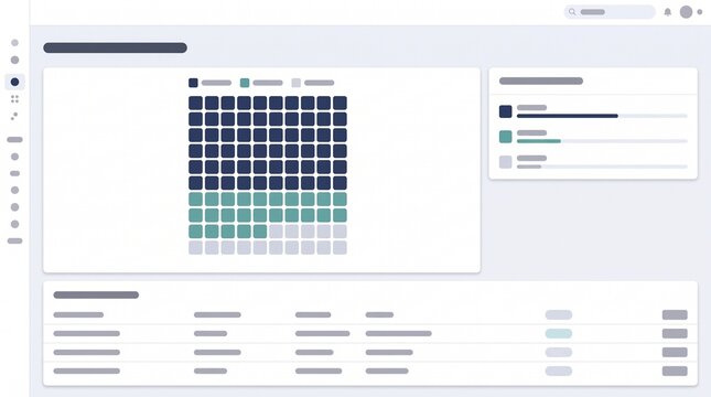 Software License Utilization Dashboard with Waffle Chart and Seat Allocation Overview