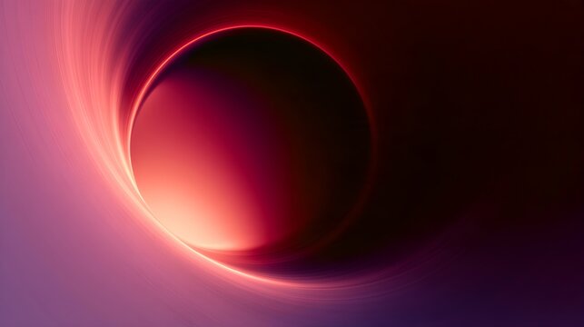 A deep elliptical tunnel formed from softly glowing pink gradient