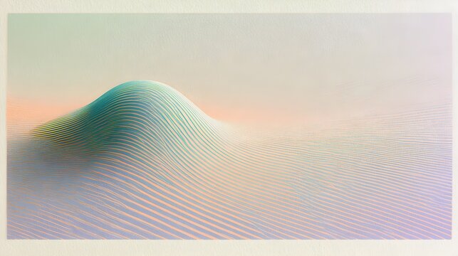 A single rounded wave emerging from a flat contour