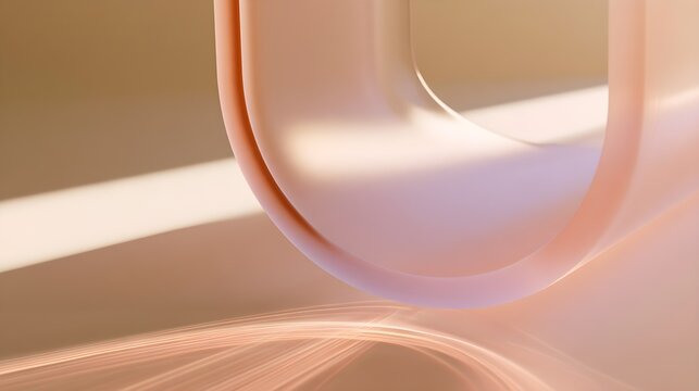 Thick u shaped channel made from translucent pink glass