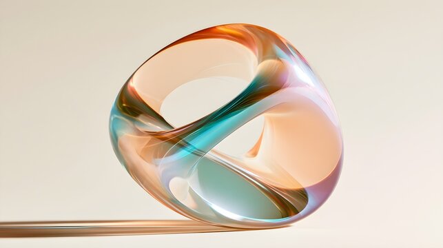 A closed loop prism with a rounded triangular cross section
