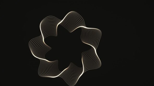 Guilloche rosette in champagne seamless motion background