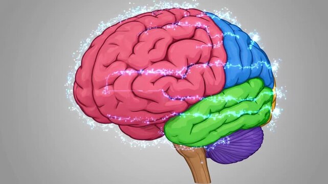 3d render of human brain concept