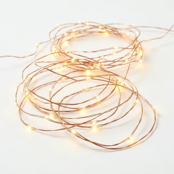 Warm White LED Fairy Lights on Copper Wire