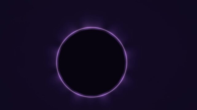 Eclipse corona in amethyst seamless motion background