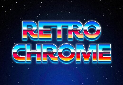 Retrowave Text Effect For Poster And Social Media Design