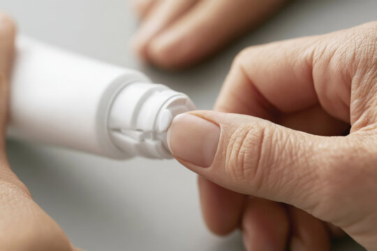 A detailed view of a hand gripping a cream tube, showcasing the precision required in personal grooming routines and the importance of skincare in everyday life.