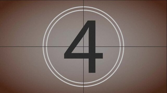 Animated countdown with bold numerals in circular frames on gradient background