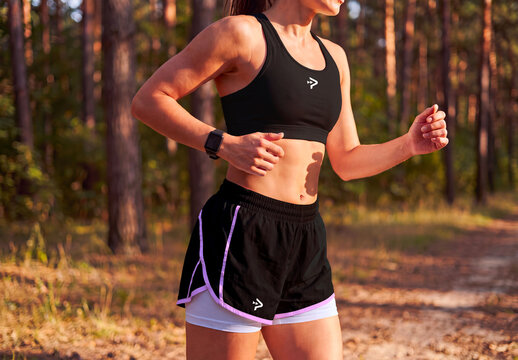 Women's Running Shorts Mockup with Sports Kit