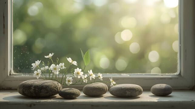 Emotional Recovery Symbolized by White Wildflowers