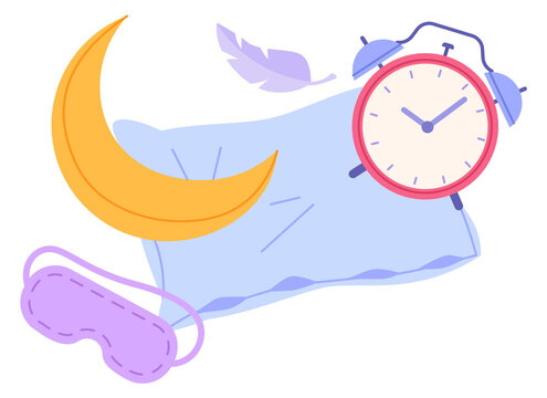 Healthy sleep color icon. Wellness relaxation tools