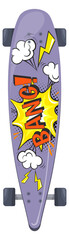 Teen skateboard with comic painting. Kid sport board © ssstocker