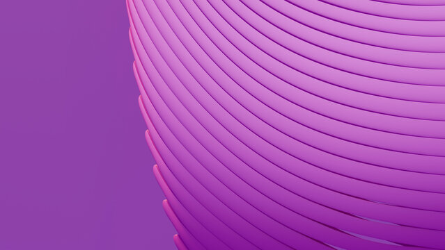 Abstract purple curved lines in wavy 3d pattern
