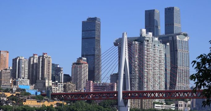 The Raffles City in Yuzhong district  landscape in Chongqing city, China