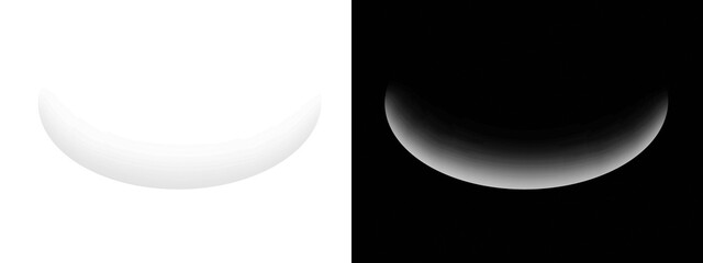 Two glowing crescent shapes isolated transparent background © Rahima