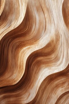 Flowing wood grain pattern with warm brown and beige tones