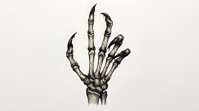 This chilling stark black silhouette of a clawing hand evokes the unsettling spirit of halloween creating a spooky and frightening visual experience for viewers