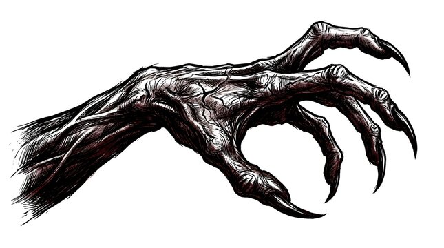 This chilling stark black silhouette of a clawing hand evokes the unsettling spirit of halloween conjuring feelings of dread and eerie anticipation for the night