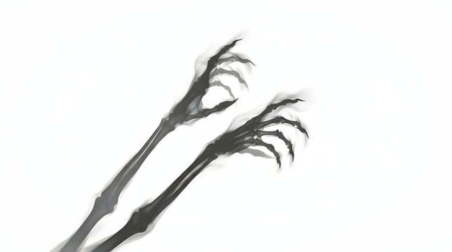 This haunting image presents a stark black silhouette of a clawing hand powerfully evoking the unsettling and eerie spirit of the halloween season and beyond
