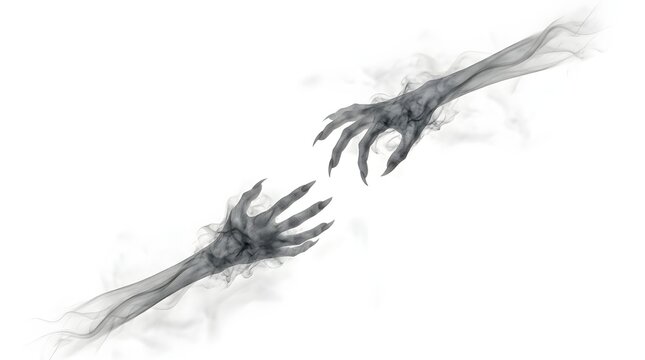 This chilling stark black silhouette of clawing hands powerfully evokes the unsettling eerie frightful and spooky spirit of halloween night creating a truly haunting atmosphere