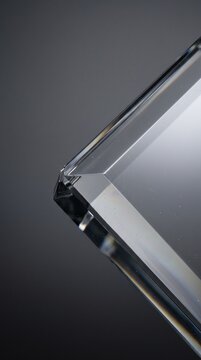 Diagonal Optical Glass Bars on a Gray Background
