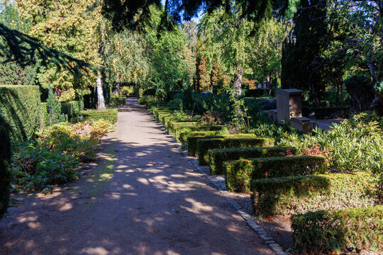 Pathway at Garrison Cemetery in Copenhagen, Denmark