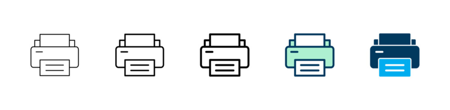 Print icon logo design. printer sign and symbol