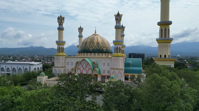 Hubbul Wathan Great Mosque in Mataram, Lombok, Indonesia. Islamic Center NTB.