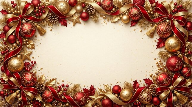 Christmas gold frame