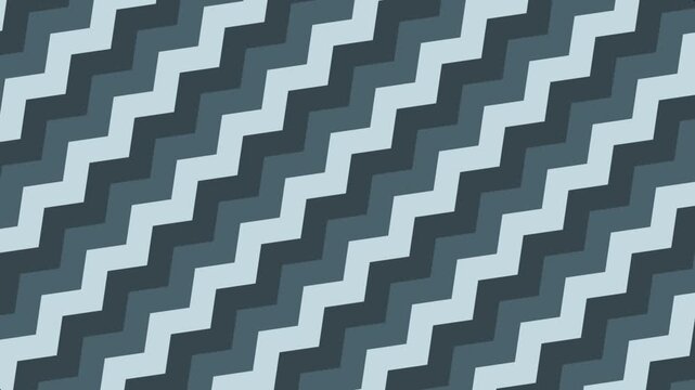 Abstract blue zigzag pattern motion background, geometric wave animation